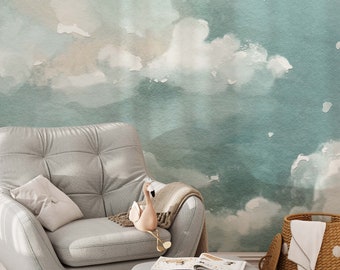 Bestellen Sie Sok-Lieng – Panels Nr. 5–6 – Tapete „Wolkenhimmel“ – Stoff zum Abziehen und Aufkleben