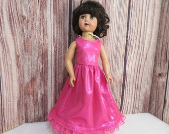 Pink Metallic Party Dress for  Effanbee Dolls-617.