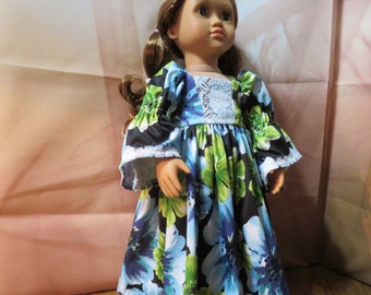 18 inch doll Colonial Multi Floral Dress-421