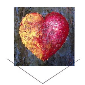 Carte de voeux or coeur amour-carte-Saint-Valentin-carte d'anniversaire-toute occasion carte-carte carte-anniversaire-mariage-célébration