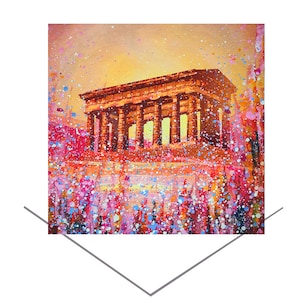 Penshaw Monument carte de voeux-carte d'anniversaire-carte coucher de soleil-cadeau d'art original-carte carte-carte Gateshead UK-Sunrise--