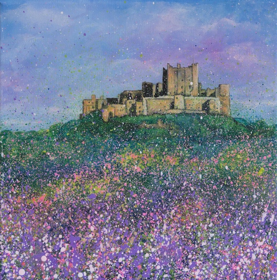 Bamburgh Castle A4 size print - Northumberland Mounted Print -Ready for Framing  - Signed and Titled By Artist - North East England
