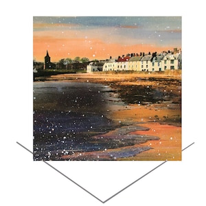 Castle Street, carte de voeux Anstruther - Fife, Écosse - carte d'anniversaire - carte d'anniversaire - cadeau d'art original - carte d'art écossais
