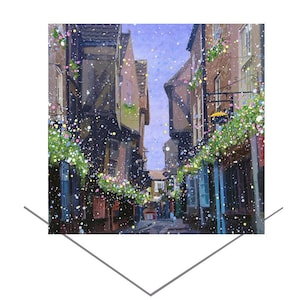 The Shambles, York Greetings Card - Strada medievale - Inghilterra del vecchio mondo - Biglietto di compleanno - Biglietto vuoto - Arte cittadina romana