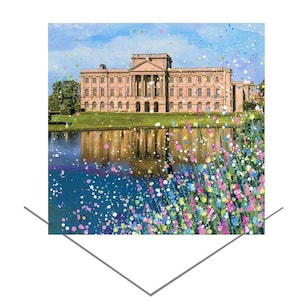 Tarjeta de felicitación de Lyme Park - Tarjeta de cumpleaños - Tarjeta de regalo con arte original - Tarjeta de aniversario - Tarjeta con arte alegre - Arte icónico británico - Arte del Peak District