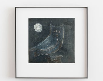 Blue Owl/Original Painting