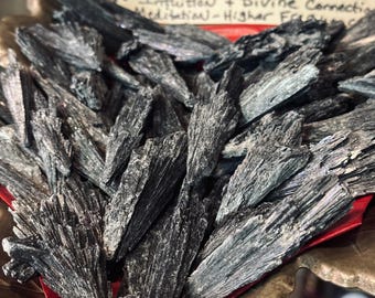 Natural Black Kyanite Crystals~ small, medium, and large