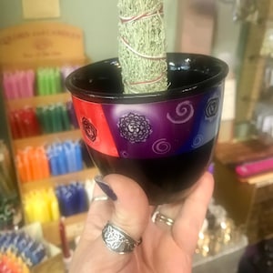 Smudging Bowl Set~ 7 Chakras~ with White & Desert Sage Bundles