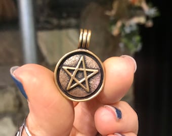 Pentacle Amulet, Bronze~ Classic Pagan