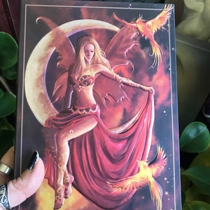 Phoenix Fairy Moon Book of Shadows Blank Journal