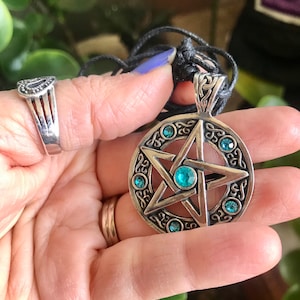 Pentacle Magick Amulet~ Sea-Blue Power