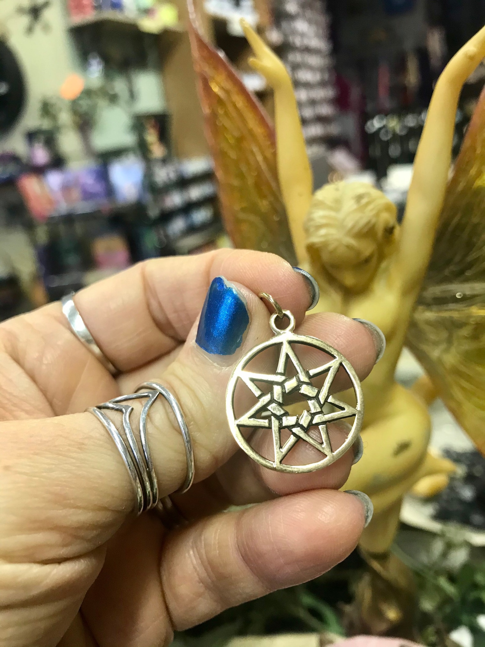 Bronze Fairy Star Amulet Otherworld Magick Etsy