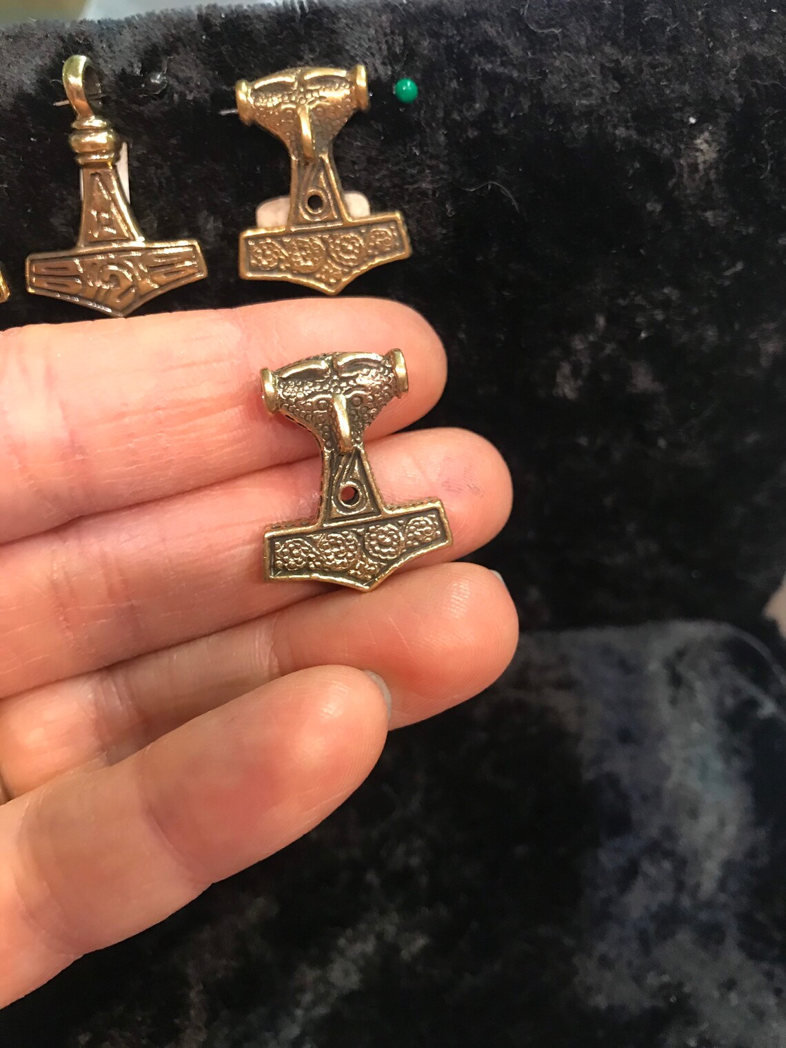 Bronze Thors Hammer Amulet Classic Heathen Etsy