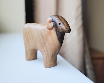 Handmade Wooden Sheep Toy: Organic Wood, Custom Name