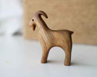 Goat Wooden Toy goat custom name, goat Play toy, Organic Wood Toys, goat Wooden Play, Wood Toys, Cute Animals, Wooden Toys