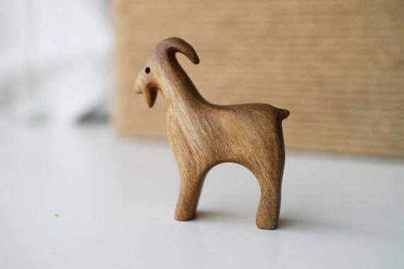 Goat Wooden Toy goat custom name, goat Play toy, Organic Wood Toys, goat Wooden Play, Wood Toys, Cute Animals, Wooden Toys