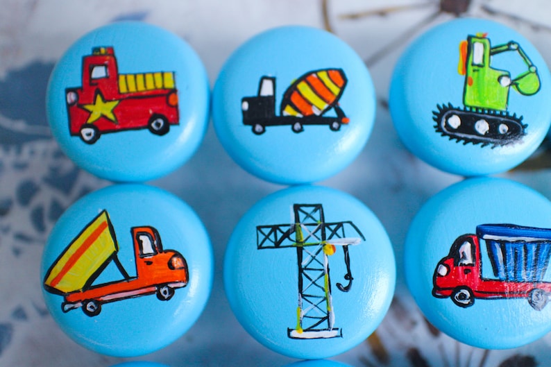 Transport Knobs Construction Truck Drawer Pulls Car Drawer Etsy