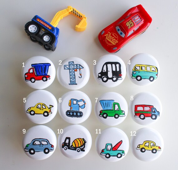 Transport Knobs Construction Truck Drawer Pulls Car Drawer Etsy