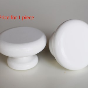 Solid White Wood Knob New Ringlet white wooden knob and hangers cabinet knob and pull drawer pull hook ready to ship flat round knob