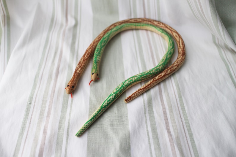 Flexible Wooden Snake Wood Snake Toy Snake Wooden Snake Etsy