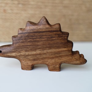 Stegosaurus Dinosaur Wooden Toy Stegoceras dinosaur custom name Personalization Waldorf toys Play, Organic Wood Toys, dinosaur Wooden Play