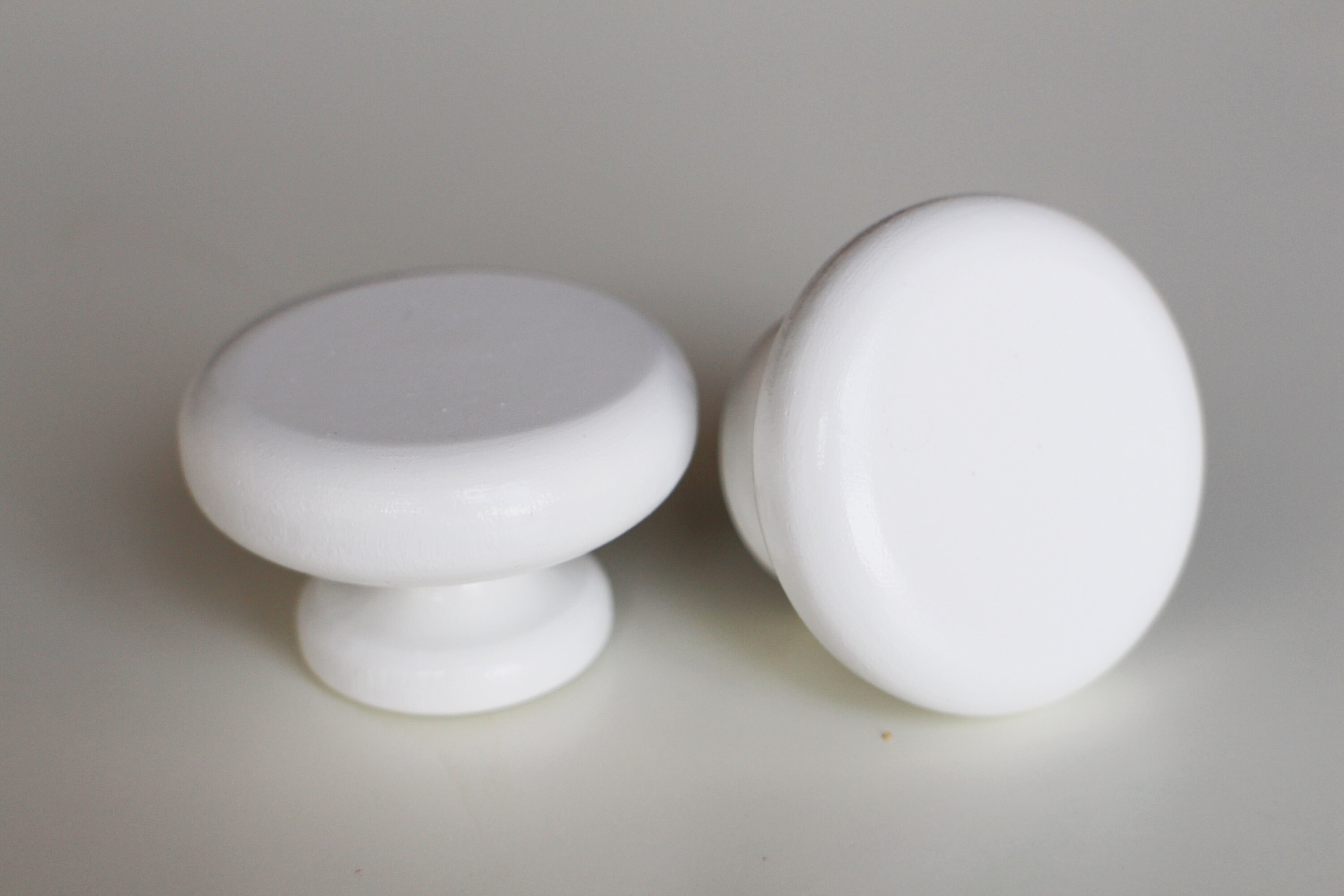 Solid White Wood Knobs New Ringlet White Wooden Knobs and - Etsy