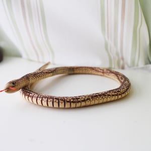 Handmade Flexible Wooden Snake Toy: Wiggly Garden Decor (23/35 Inch) image 4