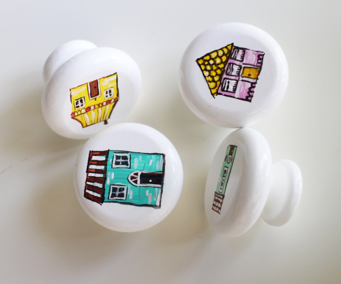 Handpainted Knobs Kids Knobs Furniture Handmade Furniture Etsy