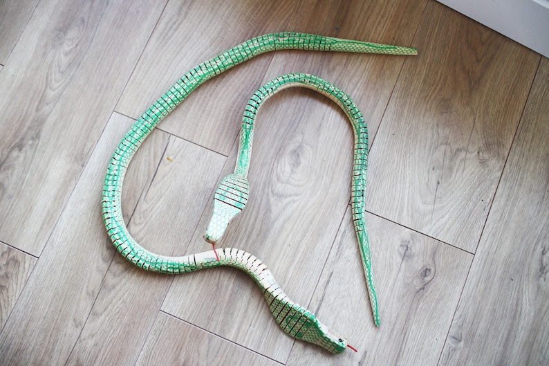Flexible Wooden Snake Cobra Wood Snake Toy Snake Wooden Snake Etsy
