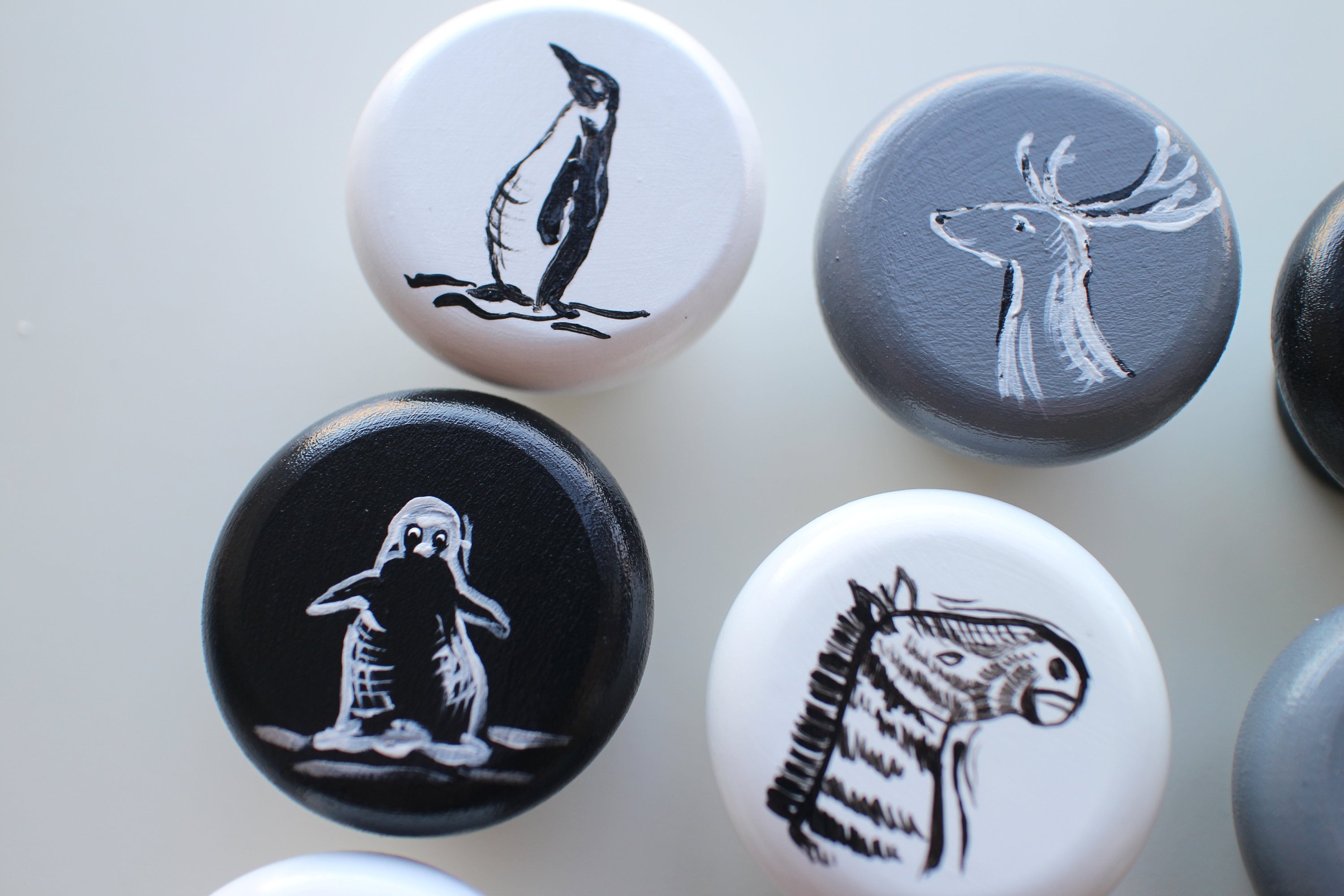 Wooden Hand Painted Animal Drawer Knobs Animal Drawer Knobs Etsy New