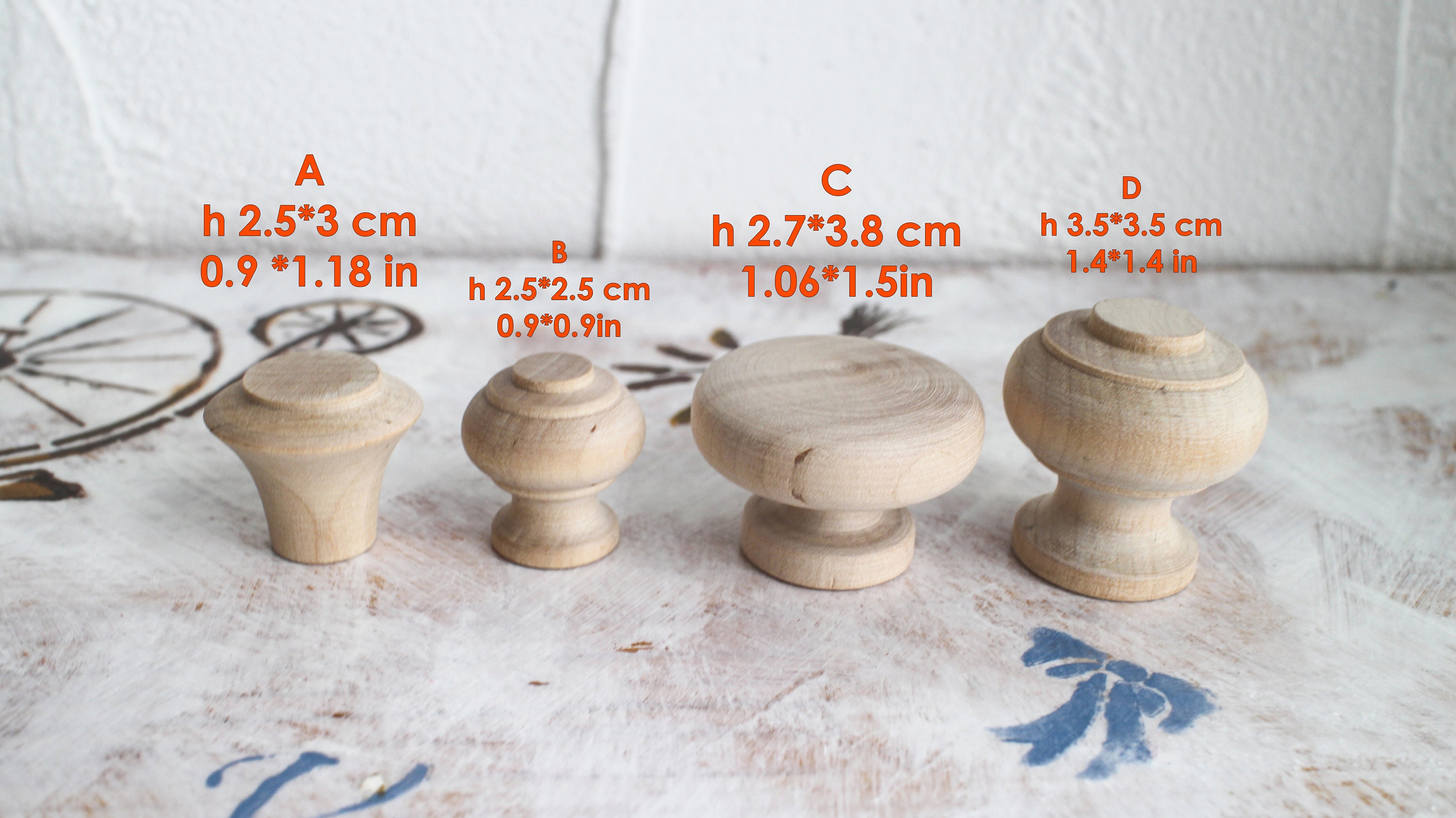 Solid Wood Knobs New And Unfinished nature wood flat Door Knob Drawer Knob boho round Dresser Pulls lodge house knobs Kids Knobs