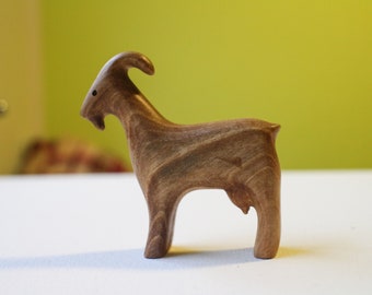 Nanny goat Wooden Toy custom name Play Organic Wood Cute Animals