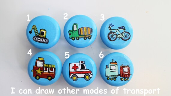 Transport Knobs Construction Truck Drawer Pulls Car Drawer Etsy