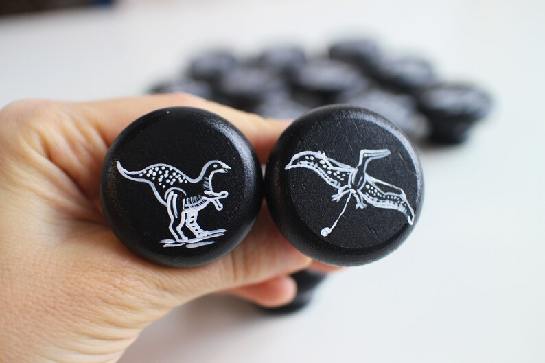 Wooden Handmade Dinosaur Drawer Knobs Kids Drawer Knobs in Etsy