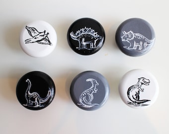 Handmade Wooden Dinosaur Drawer Knob: Kids Nursery Decor