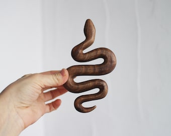 Wooden Snake, Wood Snake custom name Personalization, Toy Snake, Wooden Snake Hand Crafted Wiggly Garden Snake Wiggly Wood Wiggles When Held