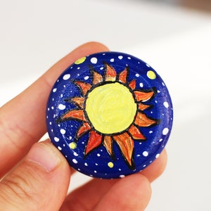 Handpainted Space Knobs Astronaut Dresser wooden Children's Dresser handmade craft : Astronaut, Rocket, Moon image 9