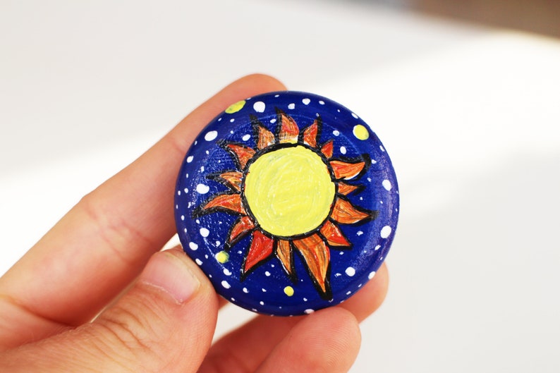 Handpainted Space Knobs Astronaut Dresser wooden Children's Dresser handmade craft : Astronaut, Rocket, Moon image 9