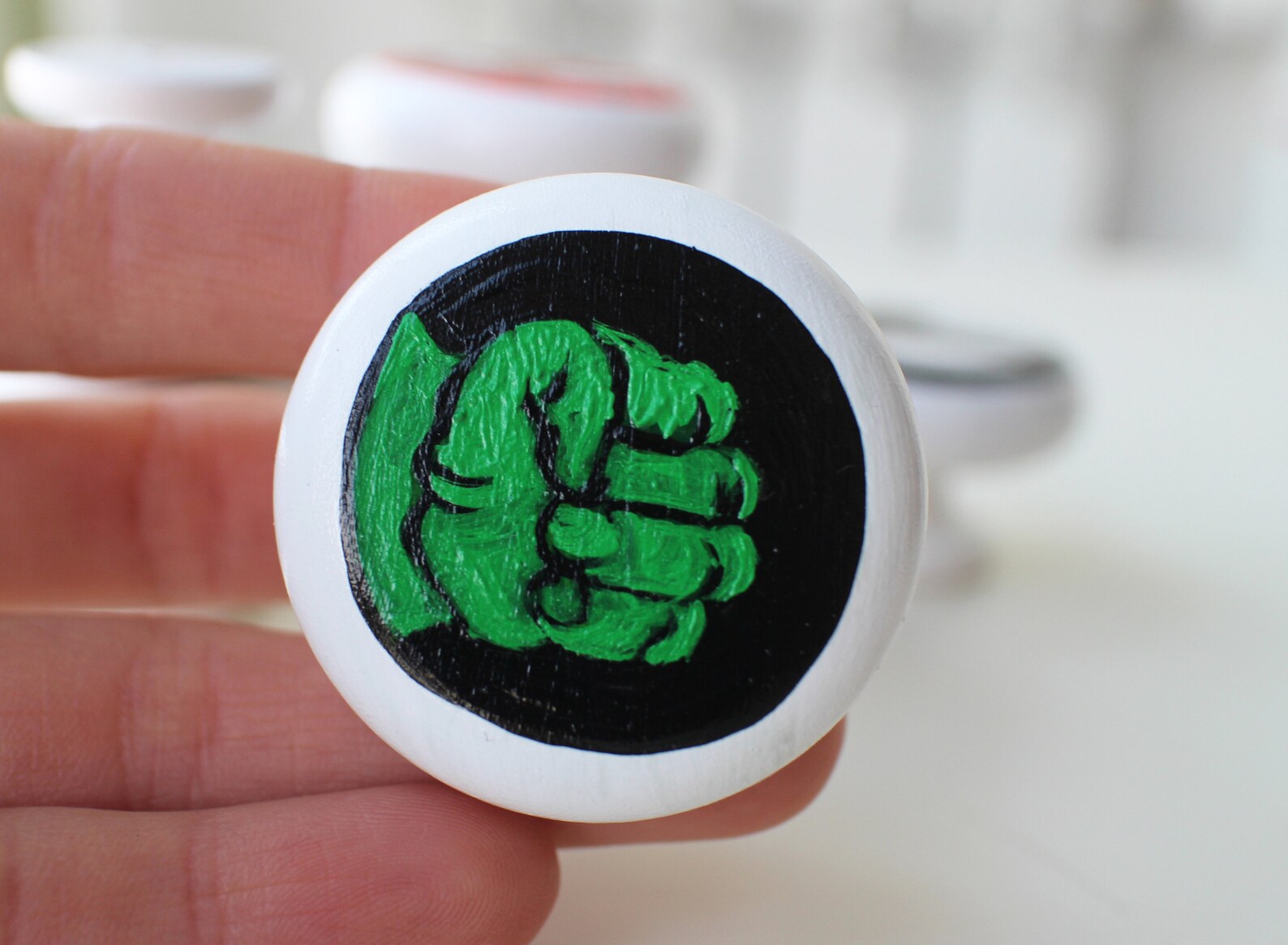 Super hero knobs Wooden handmade drawer knobs Superhero Etsy