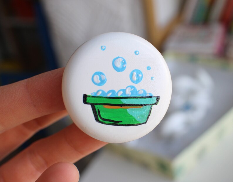 Hand Painted Knobs Laundry Mud Room Theme or Drawer Etsy