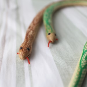 Handmade Flexible Wooden Snake Toy: Wiggly Garden Decor (23/35 Inch) image 8