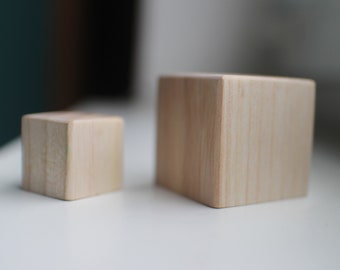 Solid Square Wood Knobs New And Unfinished nature wood flat Door Knob Drawer Knob boho Square Dresser Pulls lodge house knobs Kids Knobs