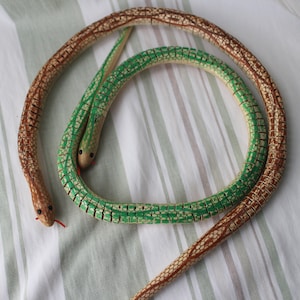 Handmade Flexible Wooden Snake Toy: Wiggly Garden Decor (23/35 Inch) image 9
