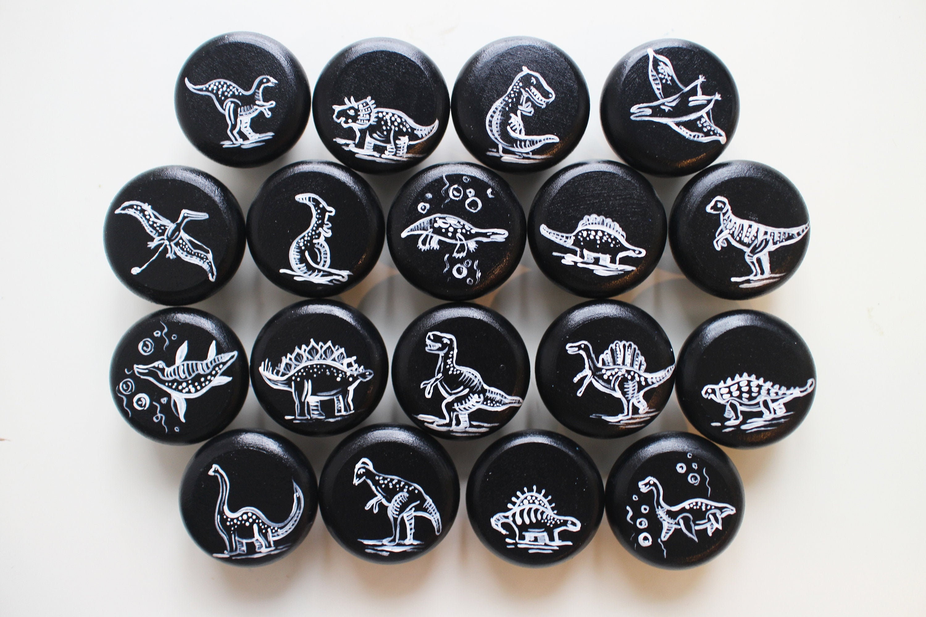 Wooden Handmade Dinosaur Drawer Knobs Kids Drawer Knobs in Etsy