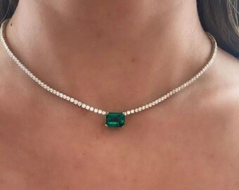 emerald tennis chain