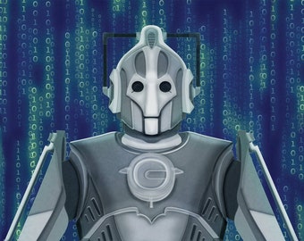 Doctor Who Cyberman Poster