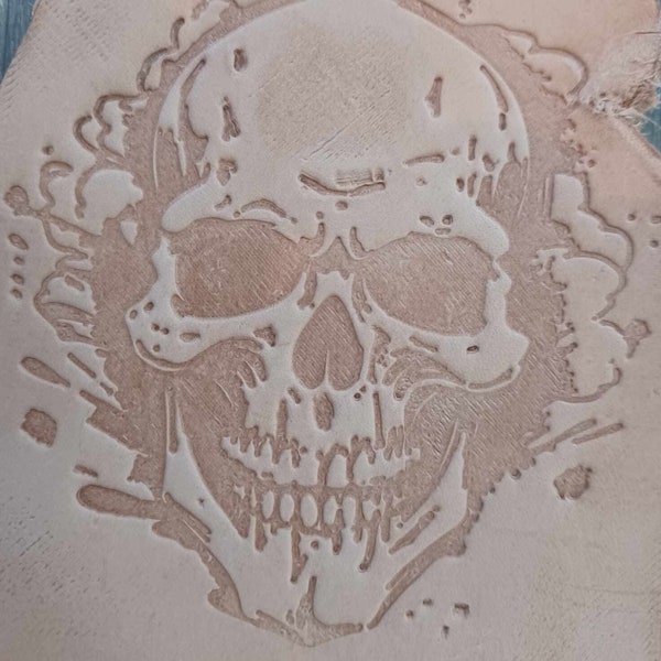 Skull Leather Stamp Etsy