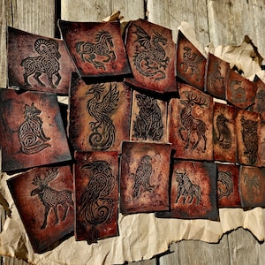 20 Piece Leather Celtic Stamp Set– Complete Celtic & Viking Knotwork Animal Stamp Collection | Tooling, DnD, Craft Stamps