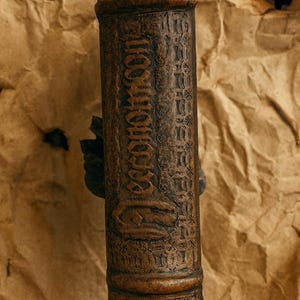 Necronomicon – Leather Collector’s Edition | Hand Tooled Lovecraft Book | Skull Emboss | Arcane Horror Tome image 2