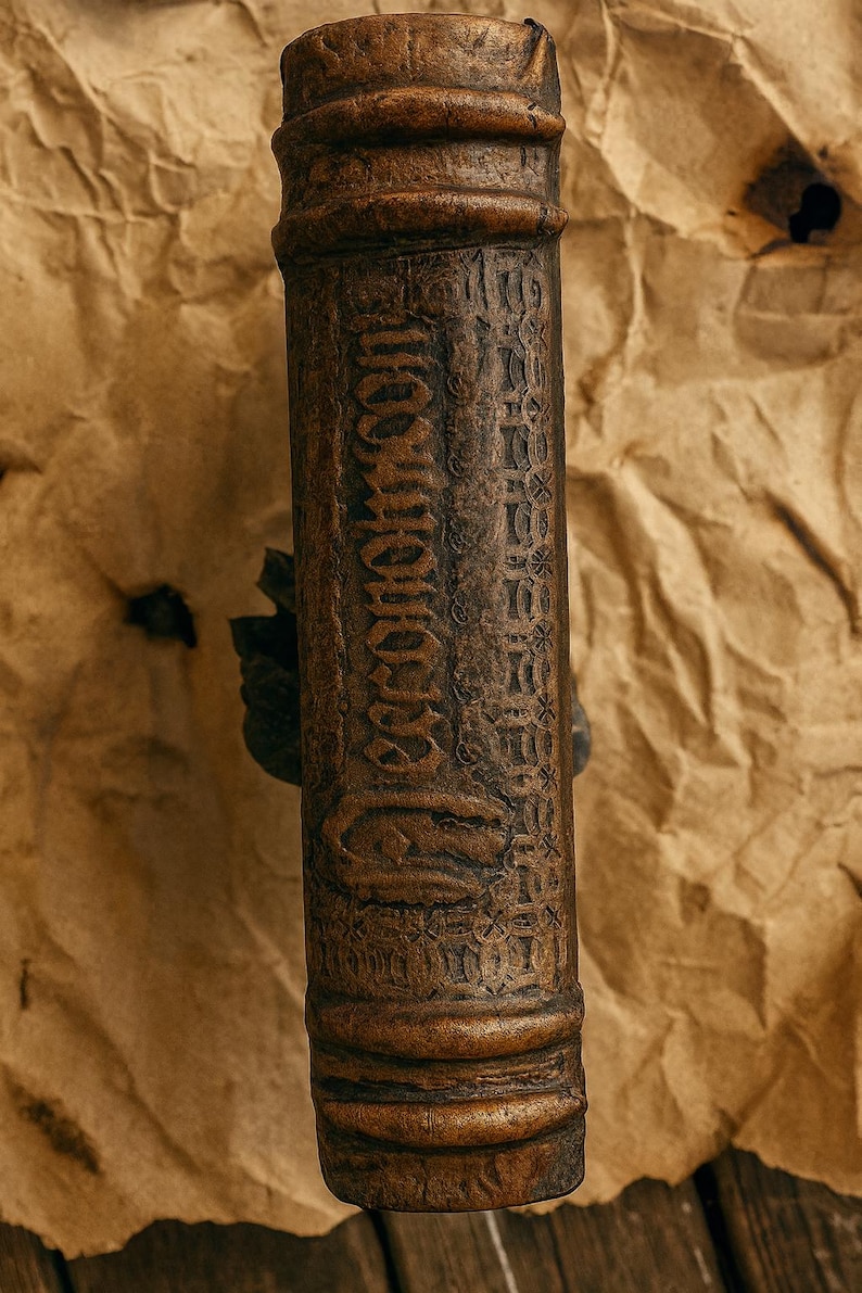 Necronomicon – Leather Collector’s Edition | Hand Tooled Lovecraft Book | Skull Emboss | Arcane Horror Tome image 2